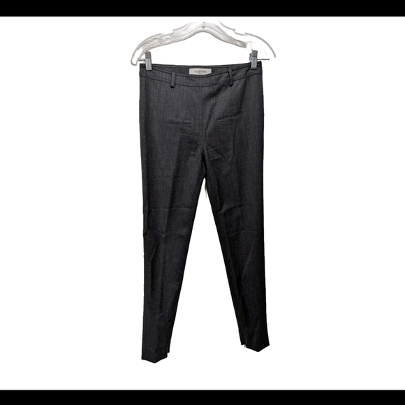Valentino Wool Blend Dress Pants 4 Gray - Picture 1 of 13